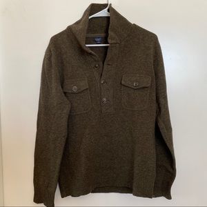 J. Crew 1-4 button down Shaw collar wool sweater